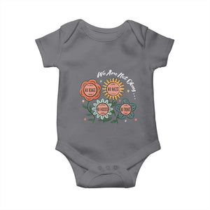 Funny No King No Fascists No Tyrants No Nazis Baby Onesie We Are Not Okay Vintage Flower TS11 Charcoal Print Your Wear