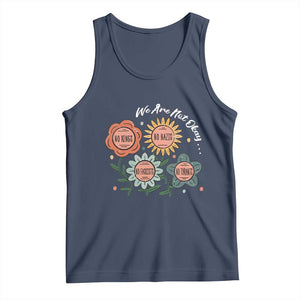 Funny No King No Fascists No Tyrants No Nazis Tank Top We Are Not Okay Vintage Flower TS11 Navy Print Your Wear