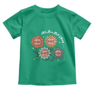 Funny No King No Fascists No Tyrants No Nazis Toddler T Shirt We Are Not Okay Vintage Flower TS11 Irish Green Print Your Wear