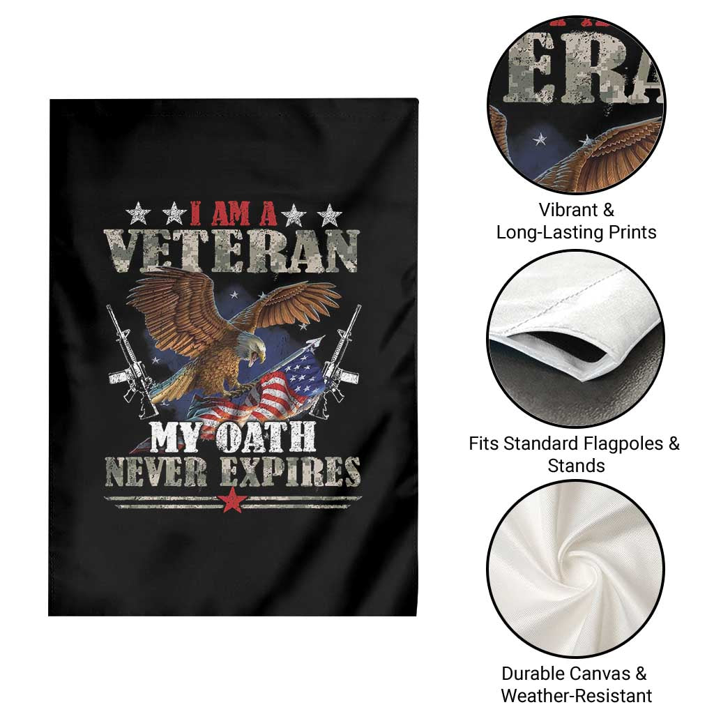 I Am A Veteran My Oath Never Expires Garden Flag Veteran Day Eagle American Flag TS11 Print Your Wear