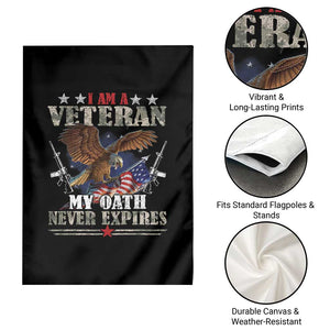 I Am A Veteran My Oath Never Expires Garden Flag Veteran Day Eagle American Flag TS11 Print Your Wear