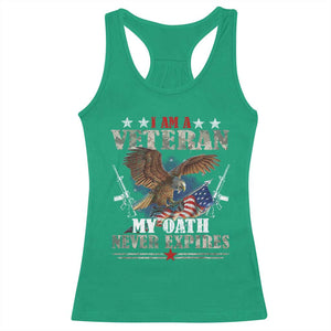 I Am A Veteran My Oath Never Expires Racerback Tank Top Veteran Day Eagle American Flag TS11 Irish Green Print Your Wear