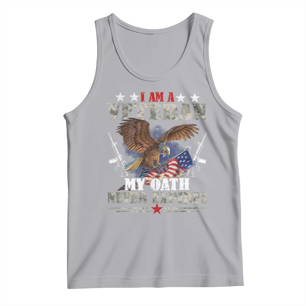 I Am A Veteran My Oath Never Expires Tank Top Veteran Day Eagle American Flag TS11 Athletic Heather Print Your Wear