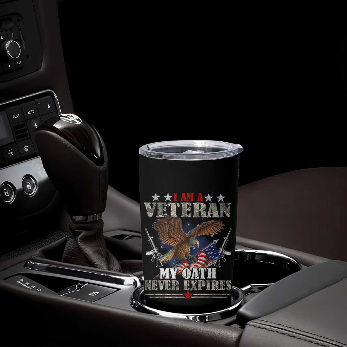 I Am A Veteran My Oath Never Expires Tumbler Cup Veteran Day Eagle American Flag TS11 Print Your Wear