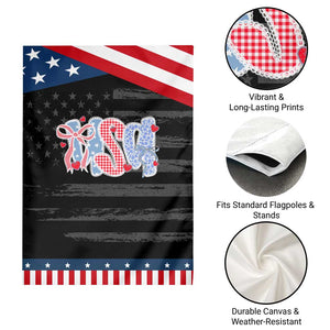 Funny USA Patriotic 4th of July Coquette Bow Garden Flag TS11 Print Your Wear