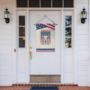 Funny 4th Of July Western Garden Flag America EST 1776 Long Horn Skull TS11 Print Your Wear