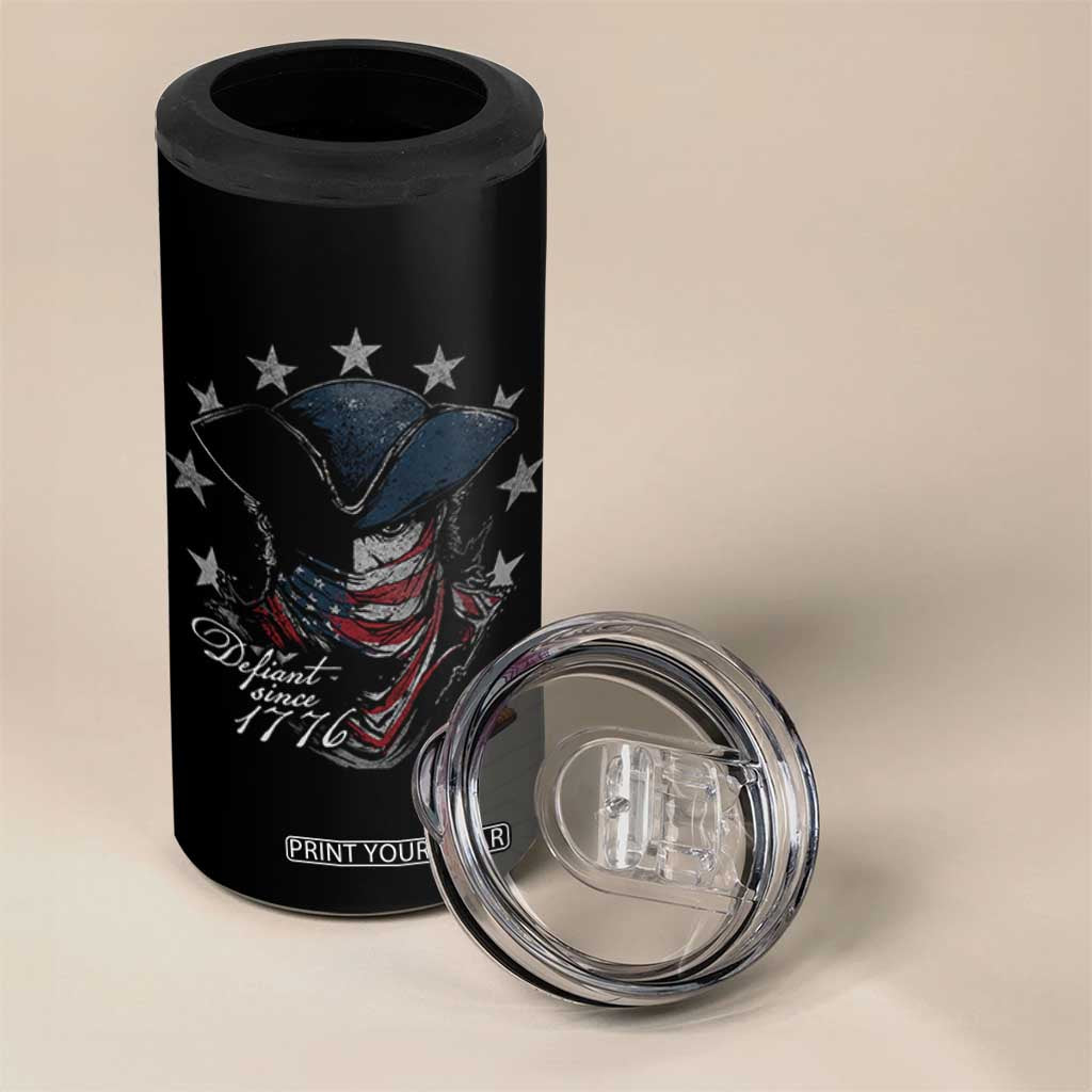 Funny Defiant Since 1776 4 in 1 Can Cooler Tumbler Minutemen American Revolution TS11 Print Your Wear