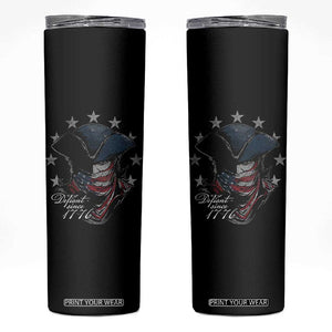 Funny Defiant Since 1776 Skinny Tumbler Minutemen American Revolution TS11 Black Print Your Wear