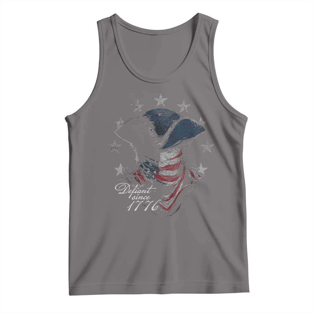 Funny Defiant Since 1776 Tank Top Minutemen American Revolution TS11 Deep Heather Print Your Wear