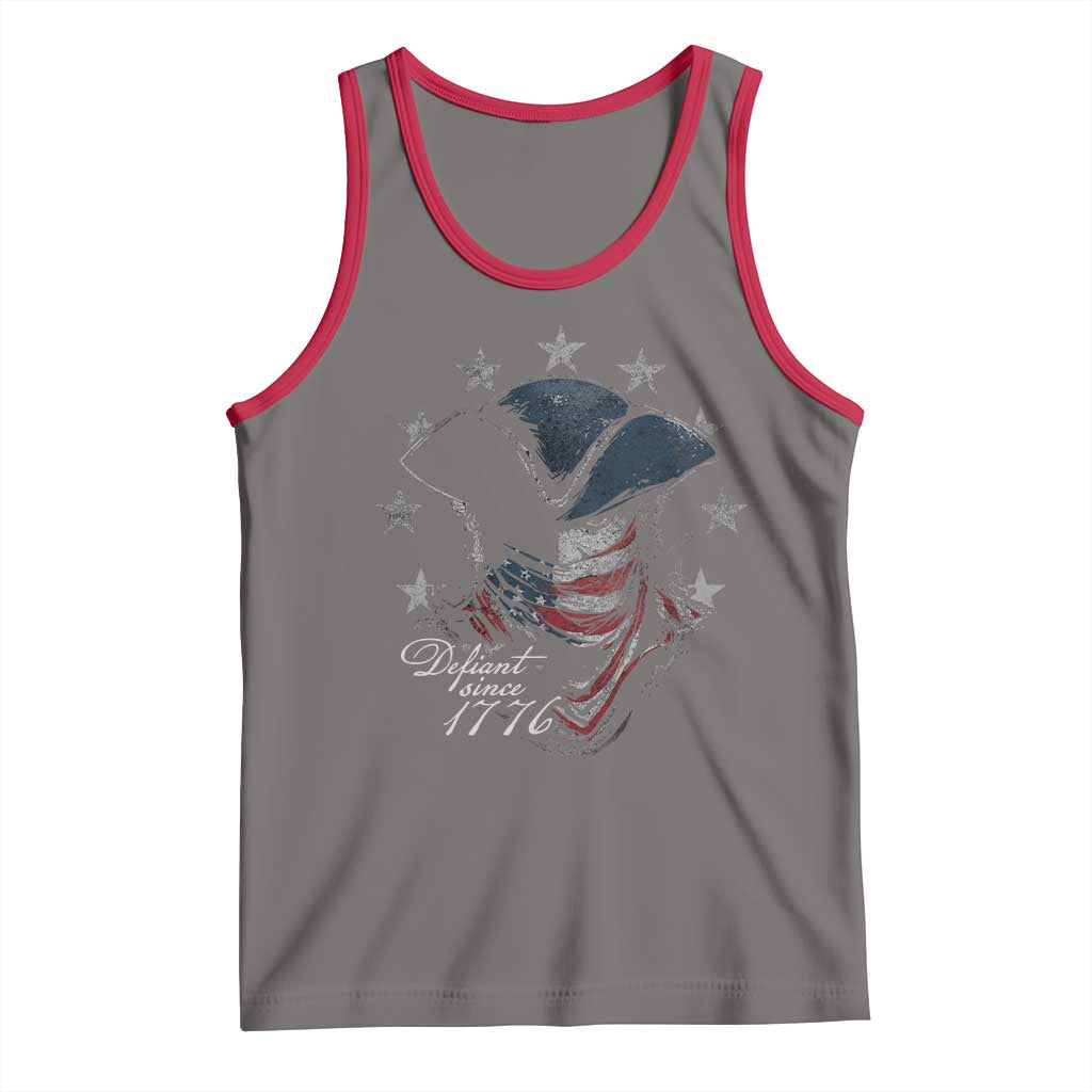 Funny Defiant Since 1776 Tank Top Minutemen American Revolution TS11 Deep Heather Red Print Your Wear