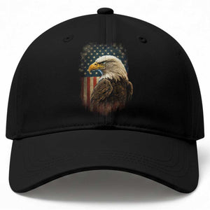 Funny American Flag Bald Eagle Patriotic 4th of July Baseball Cap
