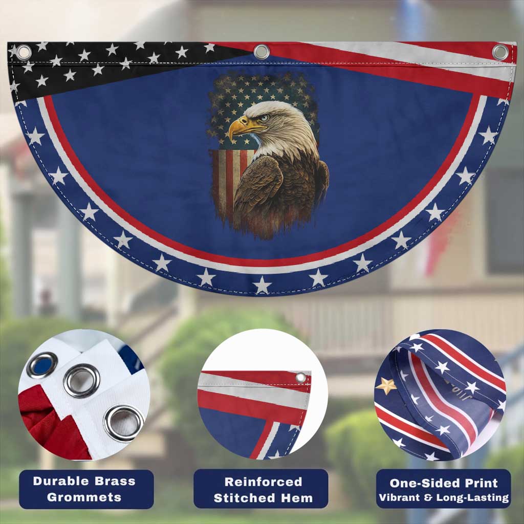 Funny American Flag Bald Eagle Patriotic 4th of July Patriotic Fan Flag