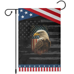 Funny American Flag Bald Eagle Patriotic 4th of July Patriotic Garden Flag TS11 Distressed Black Blue Print Your Wear