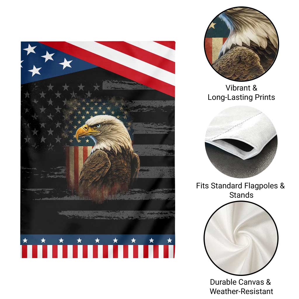 Funny American Flag Bald Eagle Patriotic 4th of July Patriotic Garden Flag TS11 Print Your Wear
