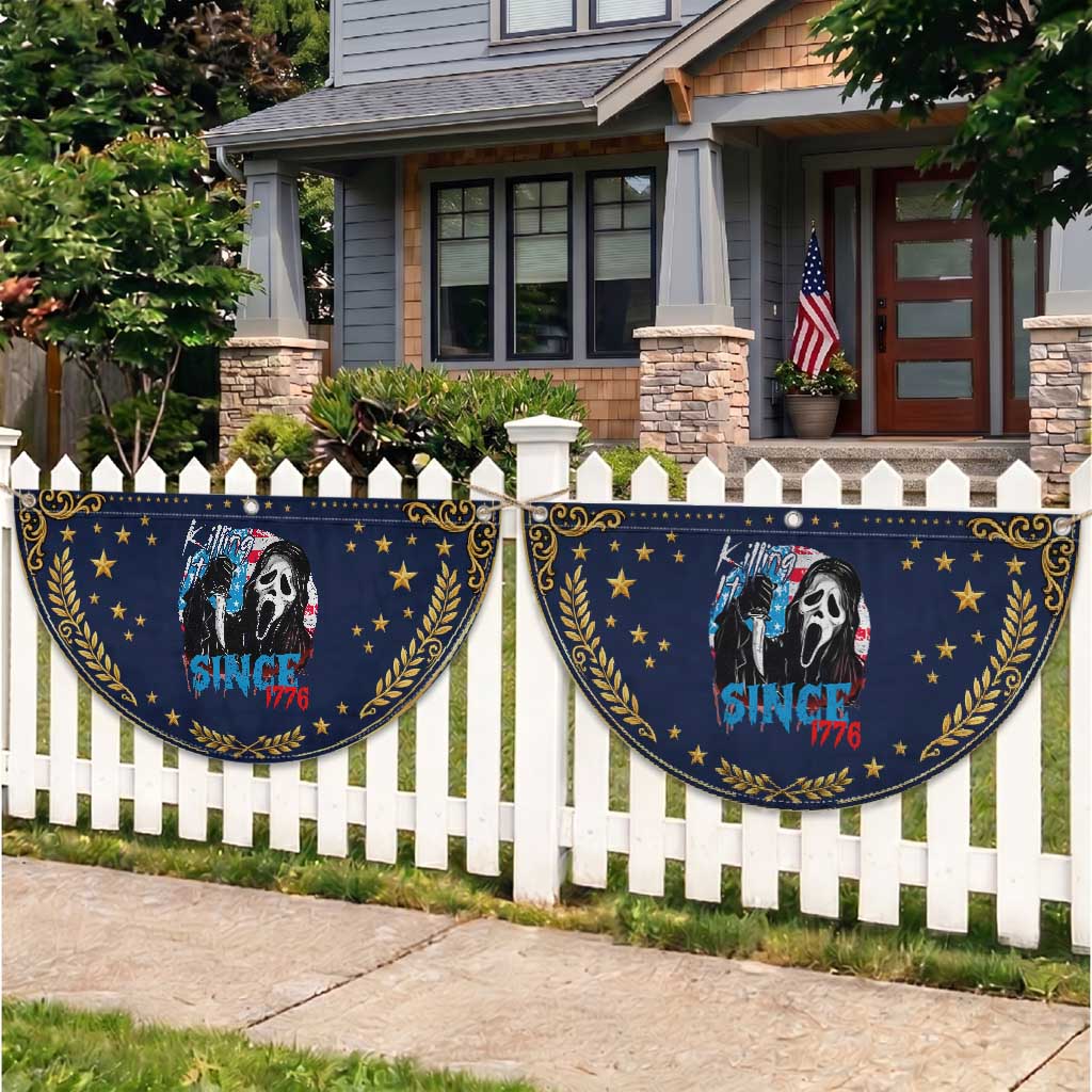 Funny Killing It Since 1776 Patriotic Fan Flag Horror Movie 4th Of July USA Ghost