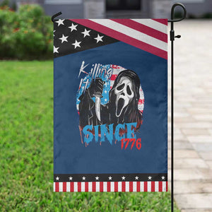 Funny Killing It Since 1776 Garden Flag Horror Movie 4th Of July USA Ghost TS11 Classic Blue Black Print Your Wear
