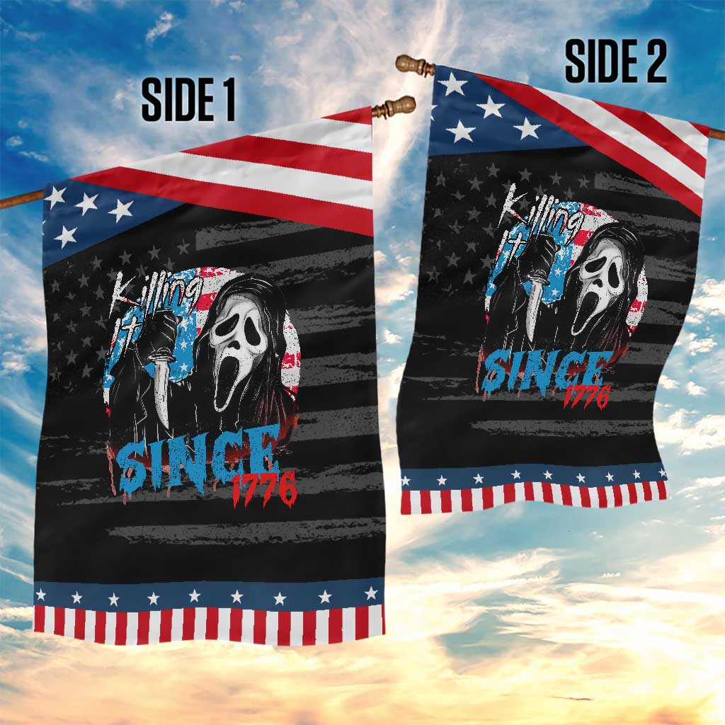 Funny Killing It Since 1776 Garden Flag Horror Movie 4th Of July USA Ghost TS11 Print Your Wear