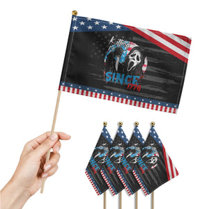 Funny Killing It Since 1776 Patriotic Handheld Flag Horror Movie 4th Of July USA Ghost TS11 Print Your Wear