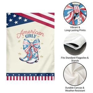 Funny 4th Of July Country Cowgirl Garden Flag American Girly Western Cowboy Boots TS11 Print Your Wear