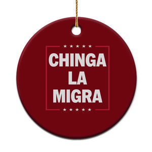 Funny Chinga La Migra Ceramic Ornament Star Stripes TS11 1pc Red Print Your Wear