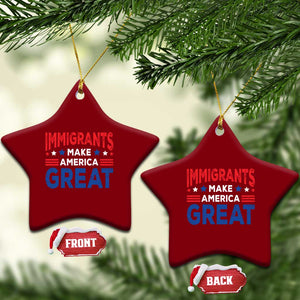 Funny Immigrants Make America Great Ceramic Ornament Stars Stripes TS11 Print Your Wear