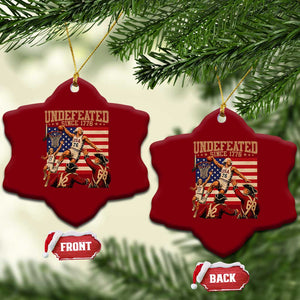 4th of July Basketball Undefeated Since 1776 Ceramic Ornament Funny Founding Fathers