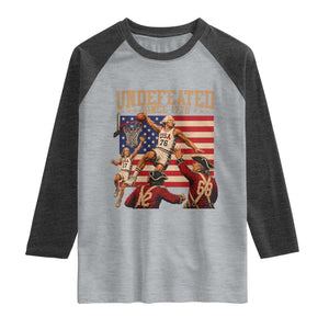 4th of July Basketball Undefeated Since 1776 Raglan Shirt Funny Founding Fathers