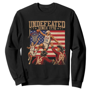 4th of July Basketball Undefeated Since 1776 Sweatshirt Funny Founding Fathers