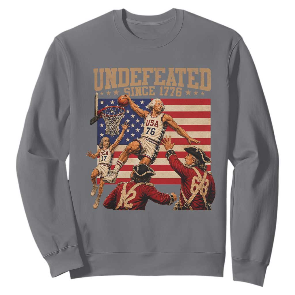 4th of July Basketball Undefeated Since 1776 Sweatshirt Funny Founding Fathers