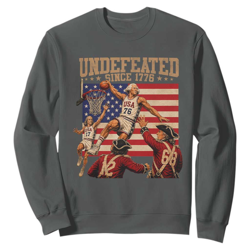 4th of July Basketball Undefeated Since 1776 Sweatshirt Funny Founding Fathers
