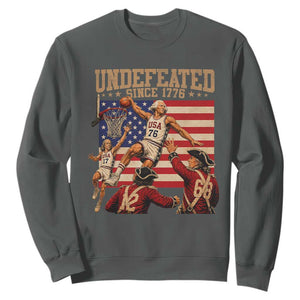 4th of July Basketball Undefeated Since 1776 Sweatshirt Funny Founding Fathers