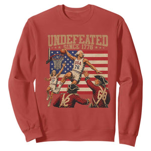 4th of July Basketball Undefeated Since 1776 Sweatshirt Funny Founding Fathers