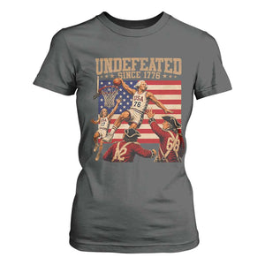 4th of July Basketball Undefeated Since 1776 T Shirt For Women Funny Founding Fathers