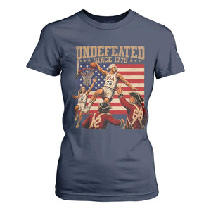 4th of July Basketball Undefeated Since 1776 T Shirt For Women Funny Founding Fathers