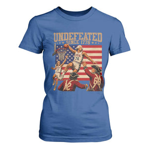 4th of July Basketball Undefeated Since 1776 T Shirt For Women Funny Founding Fathers