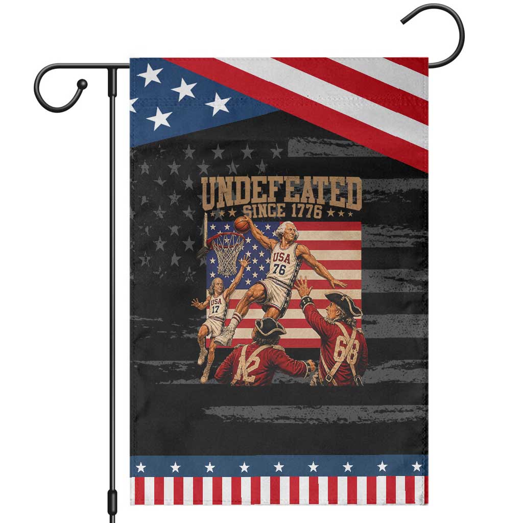 4th of July Basketball Undefeated Since 1776 Patriotic Garden Flag Funny Founding Fathers