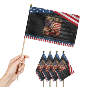 4th of July Basketball Undefeated Since 1776 Patriotic Handheld Flag Funny Founding Fathers