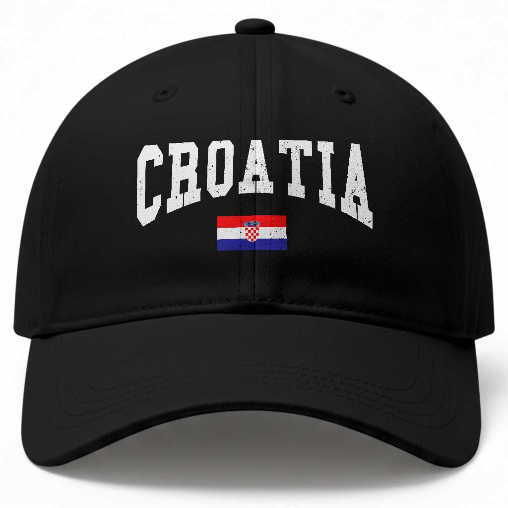 Croatia Hrvatska Flag Zagreb Croatian Jersey Retro Baseball Cap
