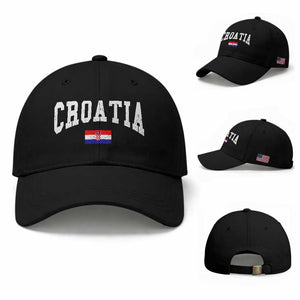 Croatia Hrvatska Flag Zagreb Croatian Jersey Retro Baseball Cap