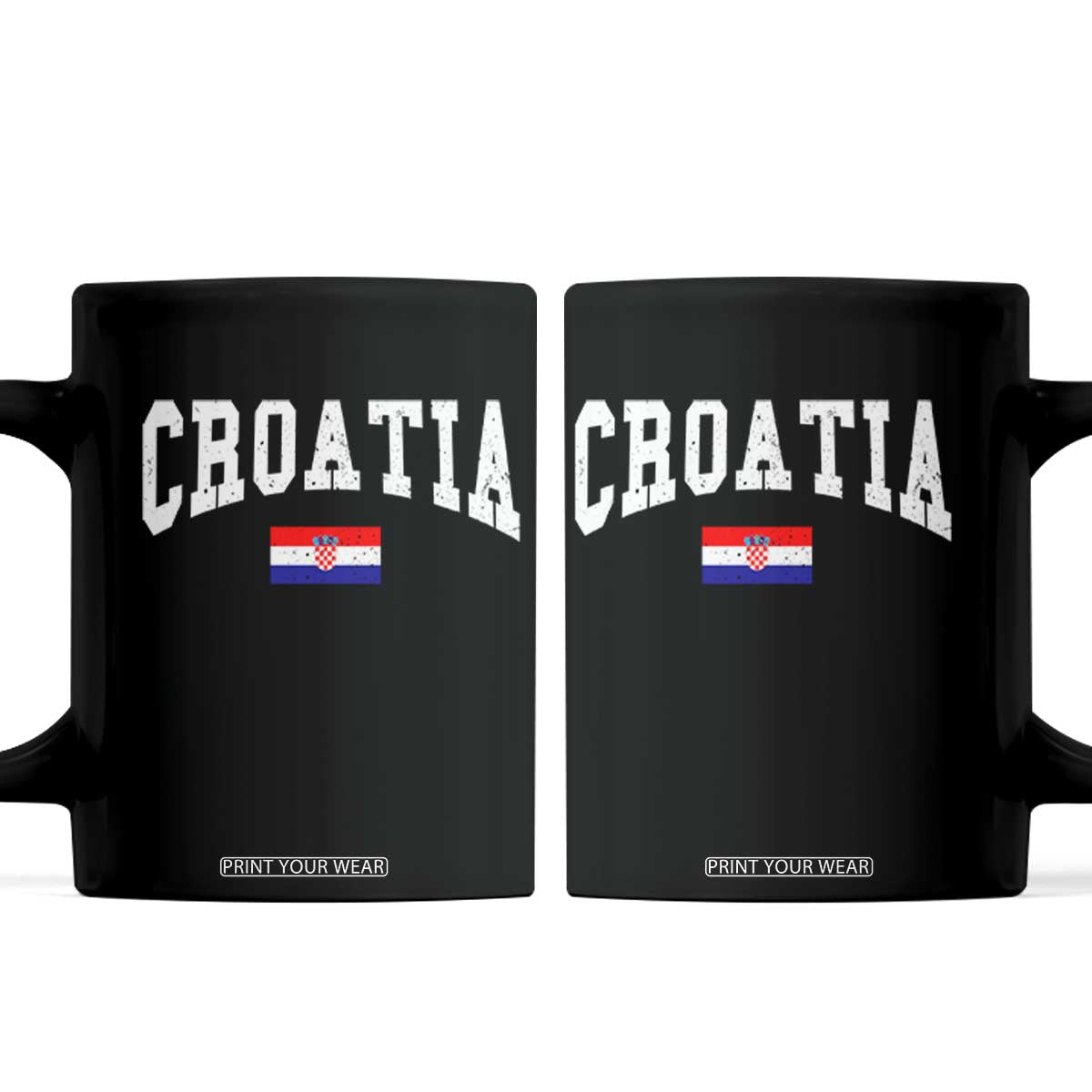 Croatia Hrvatska Flag Zagreb Croatian Jersey Retro Coffee Mug