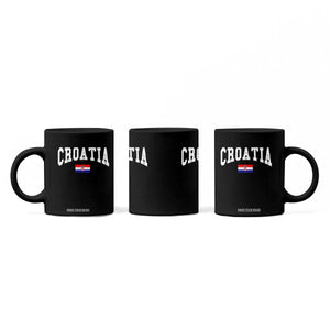 Croatia Hrvatska Flag Zagreb Croatian Jersey Retro Coffee Mug