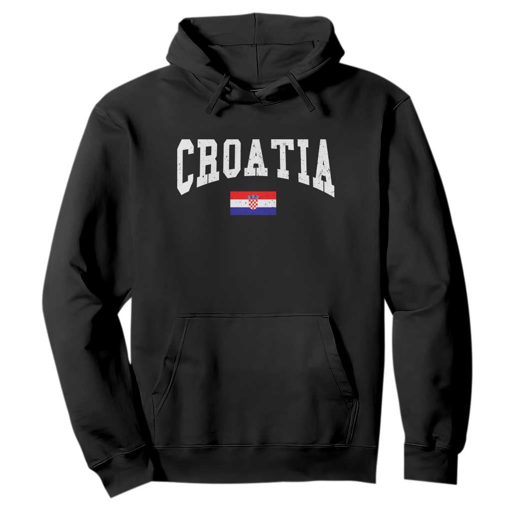 Croatia Hrvatska Flag Zagreb Croatian Jersey Retro Hoodie