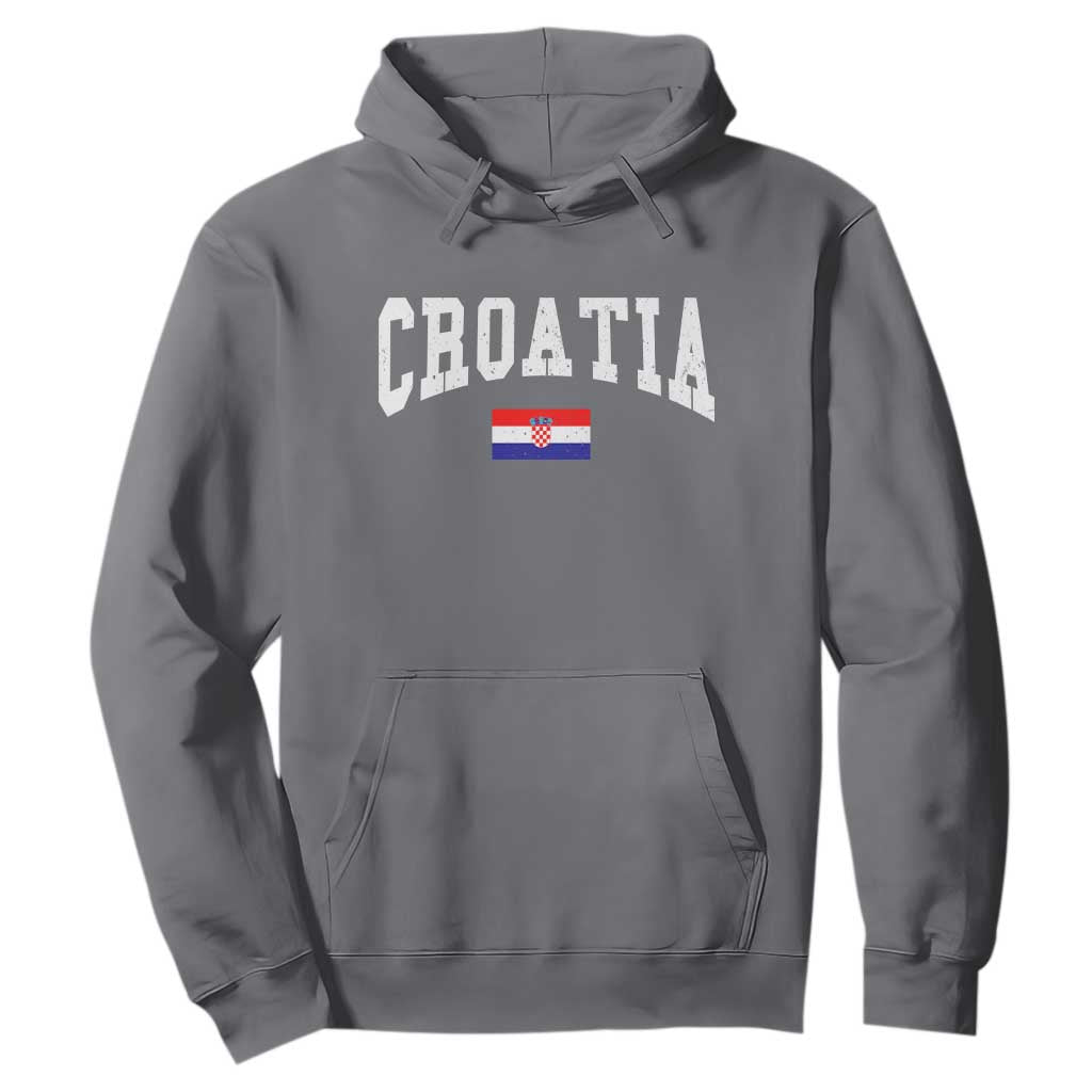 Croatia Hrvatska Flag Zagreb Croatian Jersey Retro Hoodie