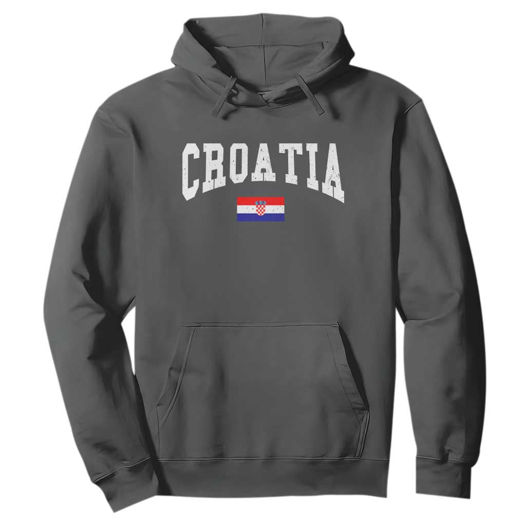 Croatia Hrvatska Flag Zagreb Croatian Jersey Retro Hoodie