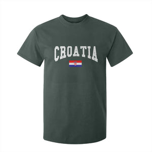 Croatia Hrvatska Flag Zagreb Croatian Jersey Retro T Shirt For Kid