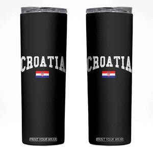 Croatia Hrvatska Flag Zagreb Croatian Jersey Retro Skinny Tumbler