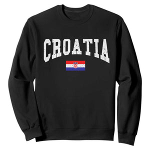 Croatia Hrvatska Flag Zagreb Croatian Jersey Retro Sweatshirt