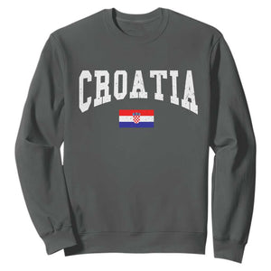 Croatia Hrvatska Flag Zagreb Croatian Jersey Retro Sweatshirt