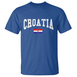 Croatia Hrvatska Flag Zagreb Croatian Jersey Retro T Shirt