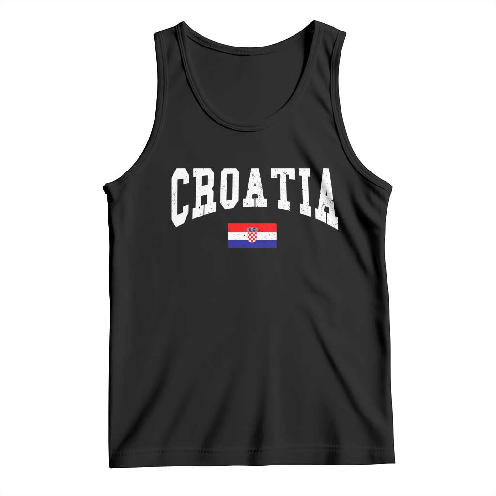 Croatia Hrvatska Flag Zagreb Croatian Jersey Retro Tank Top